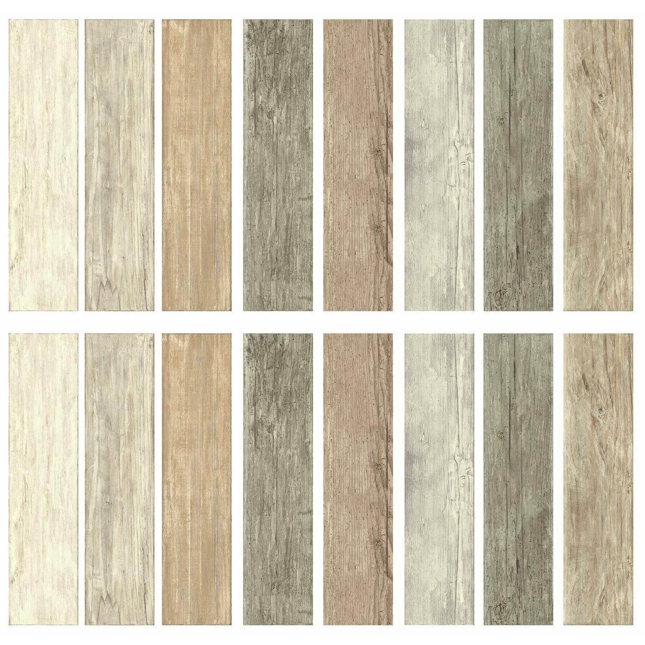 Roommates Distressed Barn Wood Plank Peel & Stick Giant Wall Decals